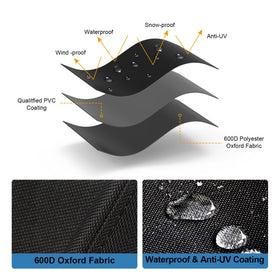 Blackhoso 63inch cover, tear-resistant design protects against wind and snow
