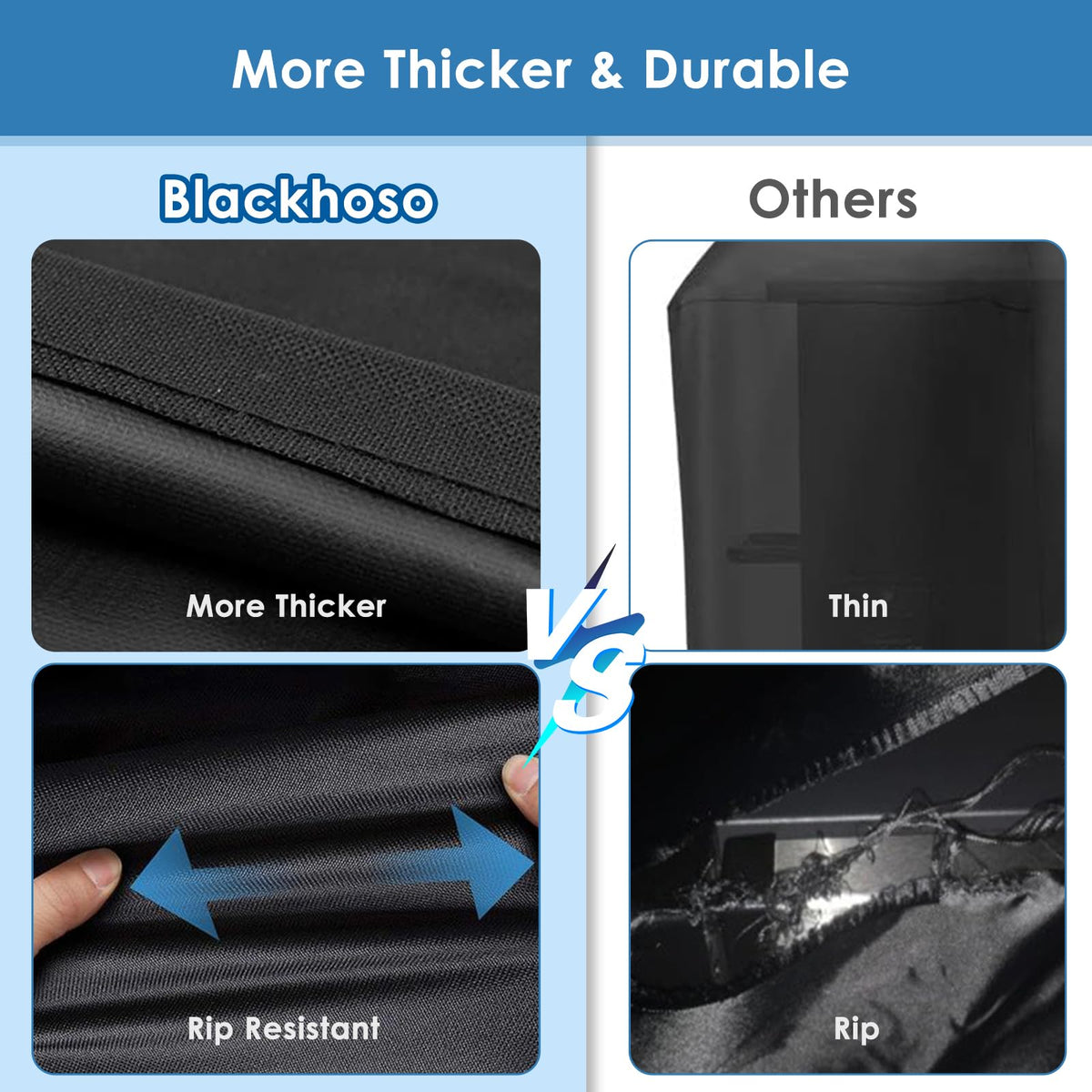 Blackhoso 69in grill cover ventilation panels prevent moisture
