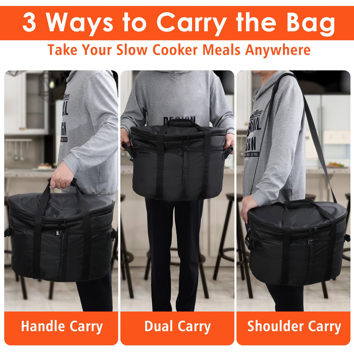 Blackhoso carry bag for Ninja eight-to-ten-qt pots ensures broad compatibility