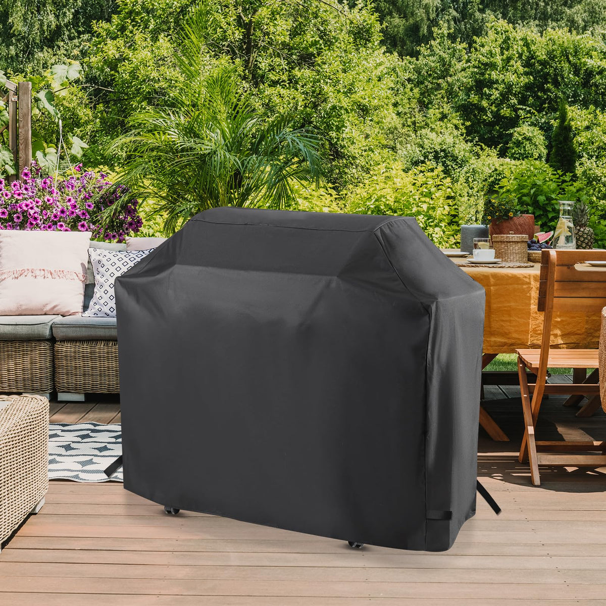 Blackhoso grill cover easy to clean and store after grilling sessions