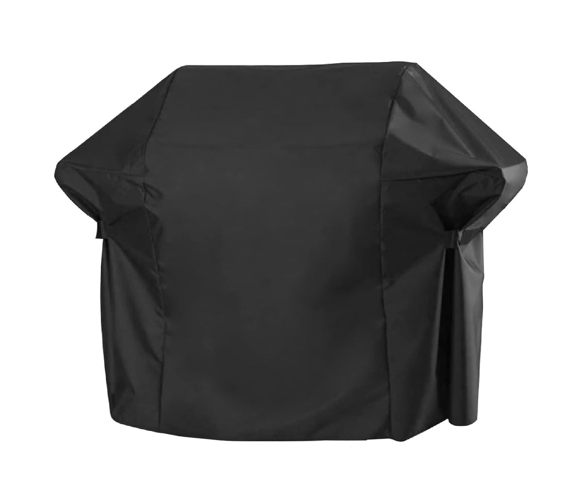 Blackhoso grill cover on Char-Broil 2-burner front view protects from rain and debris
