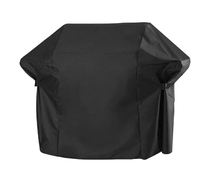 Blackhoso grill cover on Char-Broil 2-burner front view protects from rain and debris