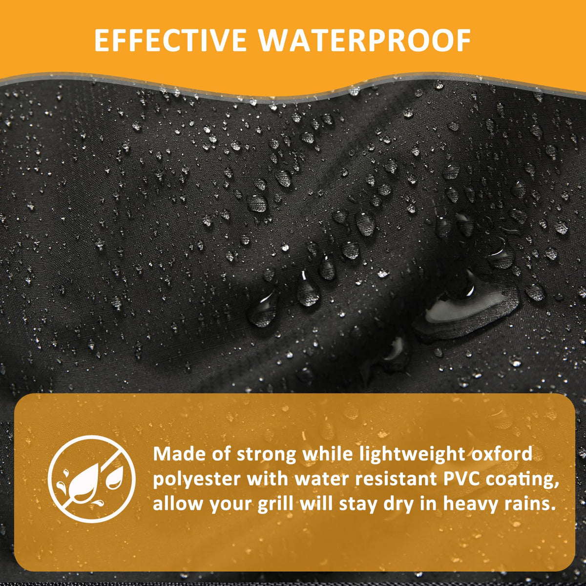 Blackhoso grill cover easy to clean with water and folds for storage