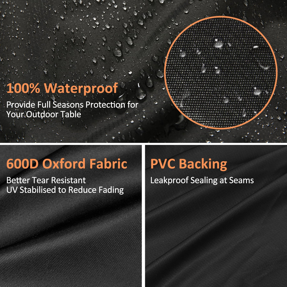 Blackhoso grill cover with top vents promotes moisture escape