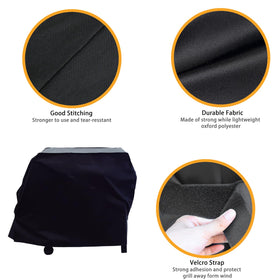 Blackhoso grill cover with top vents to release moisture after rain
