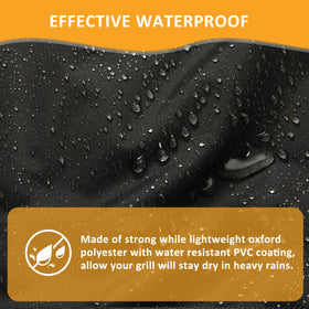 Blackhoso Longhorn grill cover fabric closeup shows 600D waterproof material