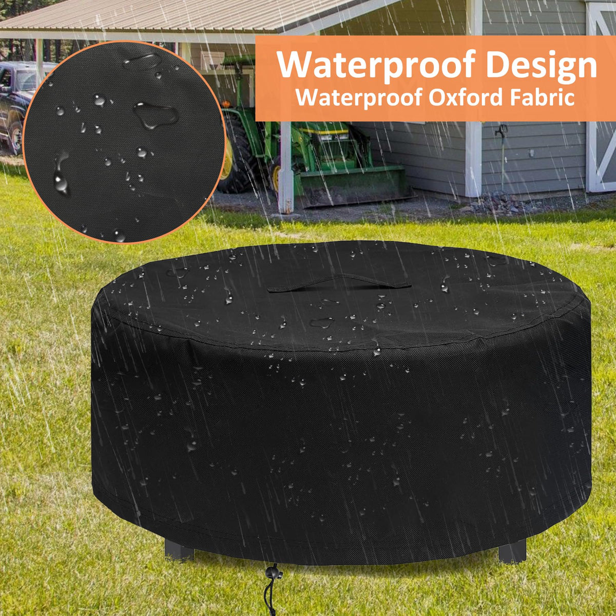 Blackhoso padded handle for easy lifting and removal of the cover