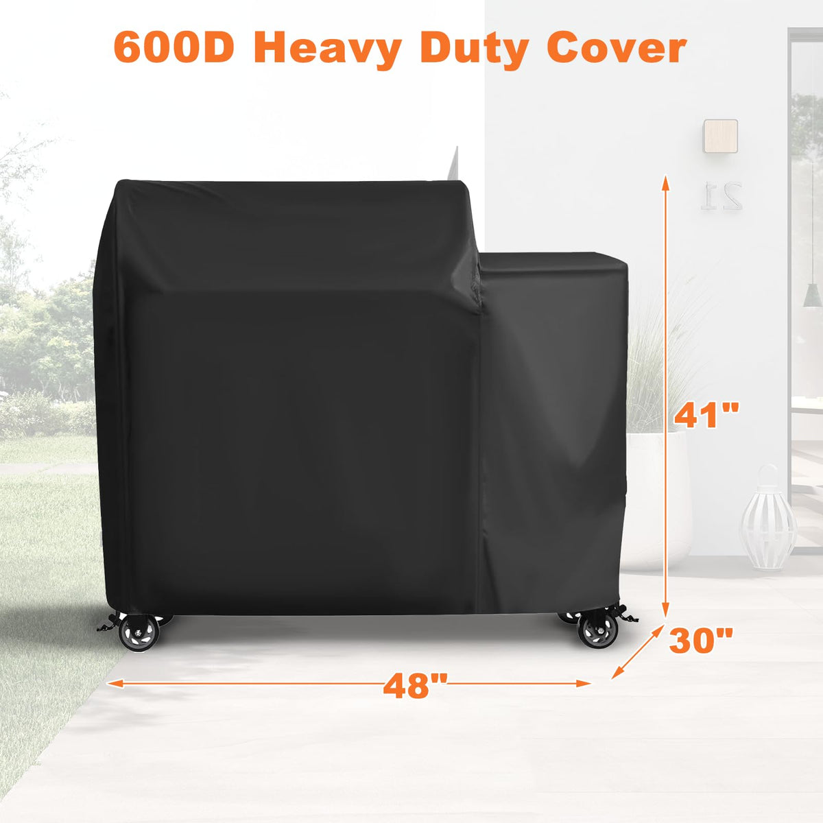Blackhoso Recteq Backyard Beast 1200 cover shields grill from wind and weather