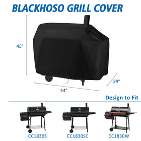 Blackhoso Royal Gourmet CC1830W cover on grill shows snug protective fit