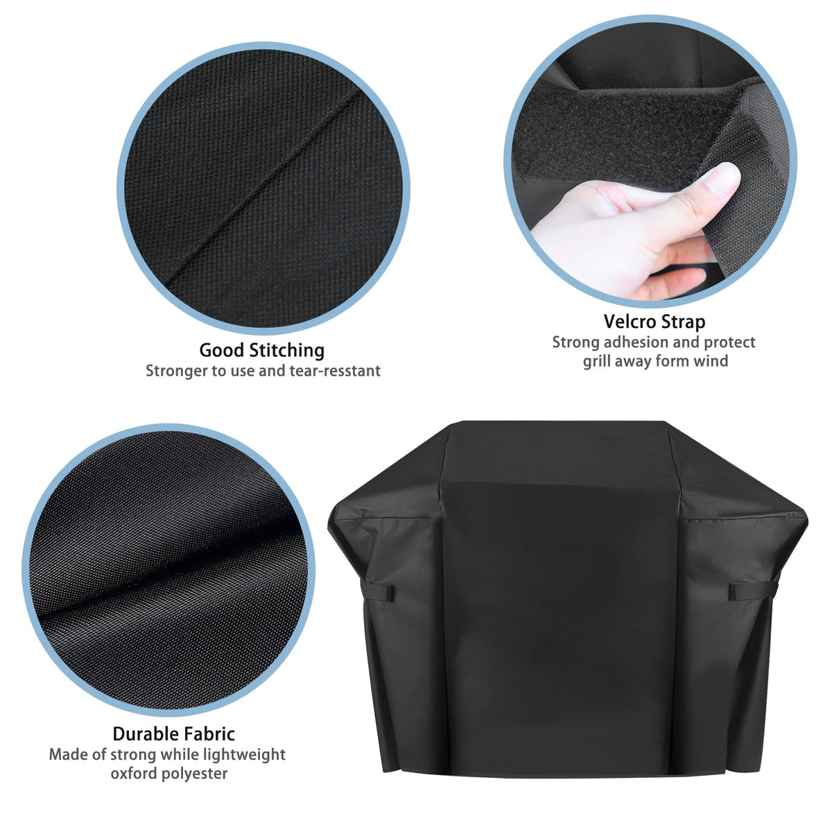 Blackhoso upgraded stitching provides a snug, durable fit in windy conditions.