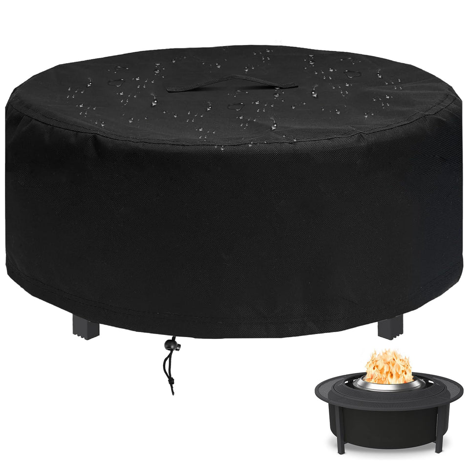 Blackhoso Yukon surround tabletop cover protects fire pit from wind and rain