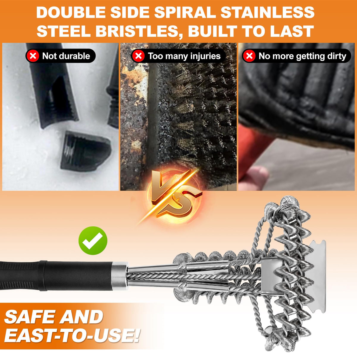 BLACKSMITH FAMILY 18-inch brush steam-clean action visual for grime lift.