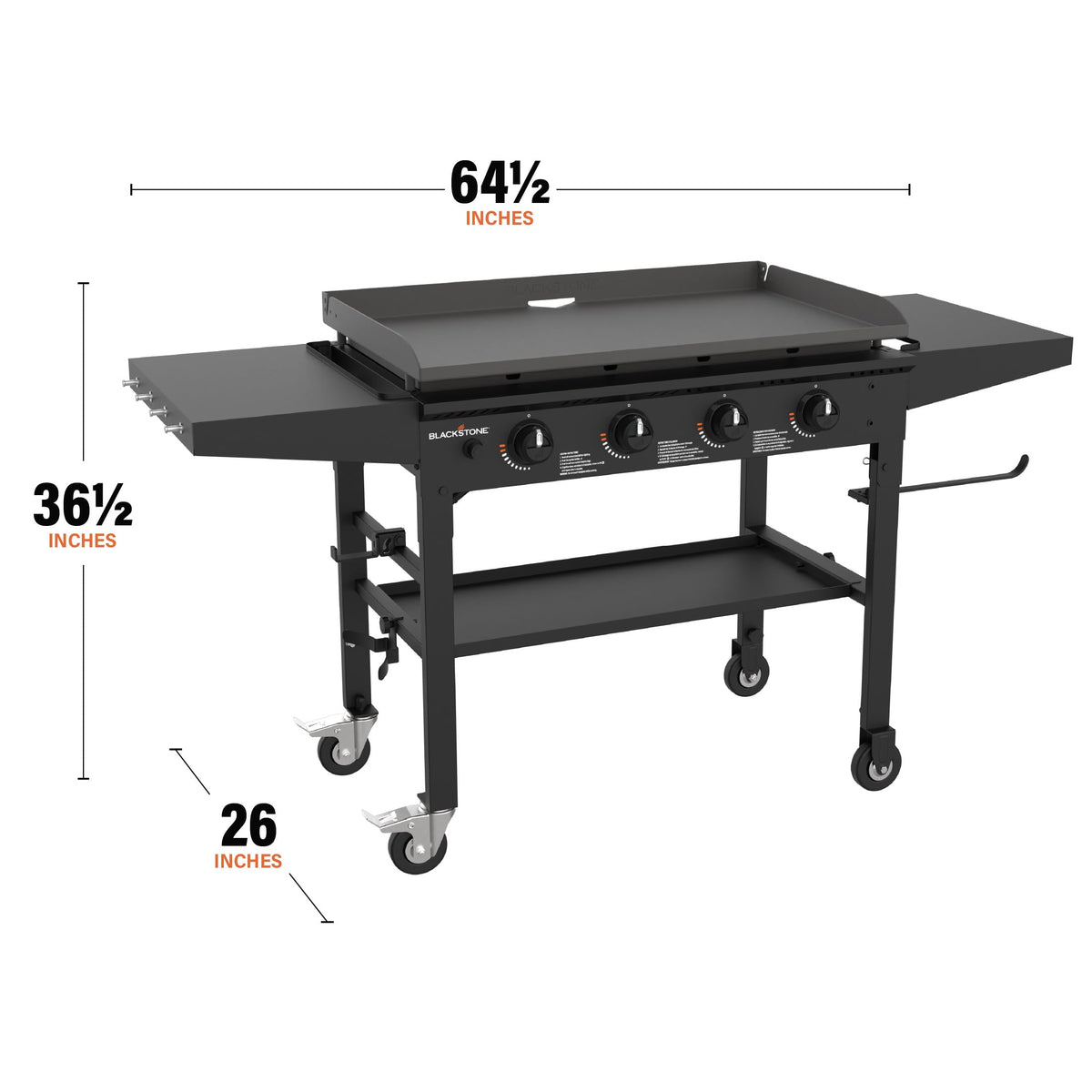 Front grease management on the Blackstone Omnivore Griddle for easy cleanup after cooking.