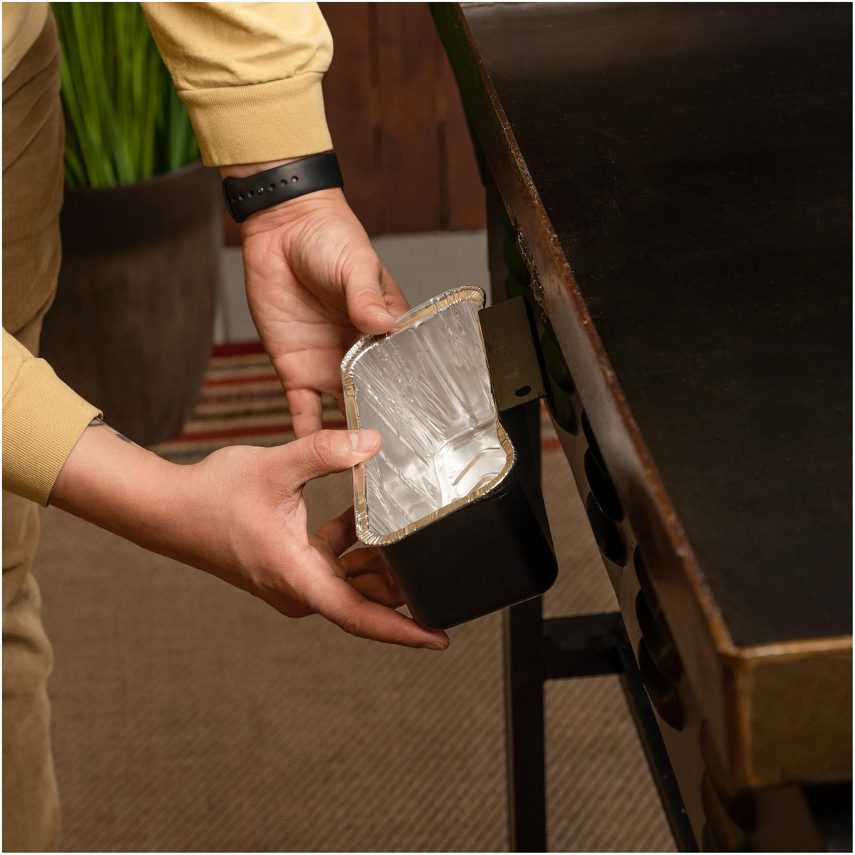 BLACKSTONE liners fit rear grease griddles for quick cleanup.
