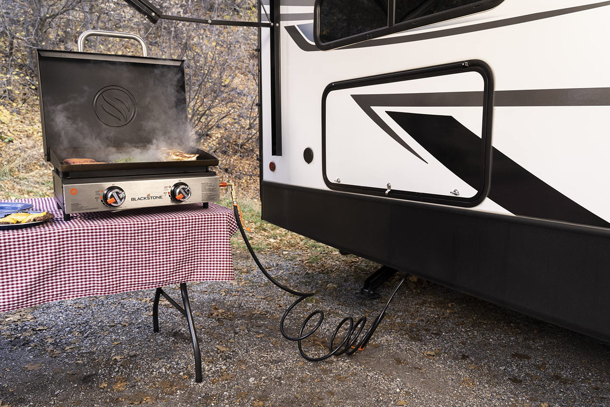 BLACKSTONE RV setup to cook near your vehicle during outdoor adventures