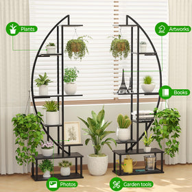 BLAZPATH plant stand six-grow-light setup for thriving indoor greens