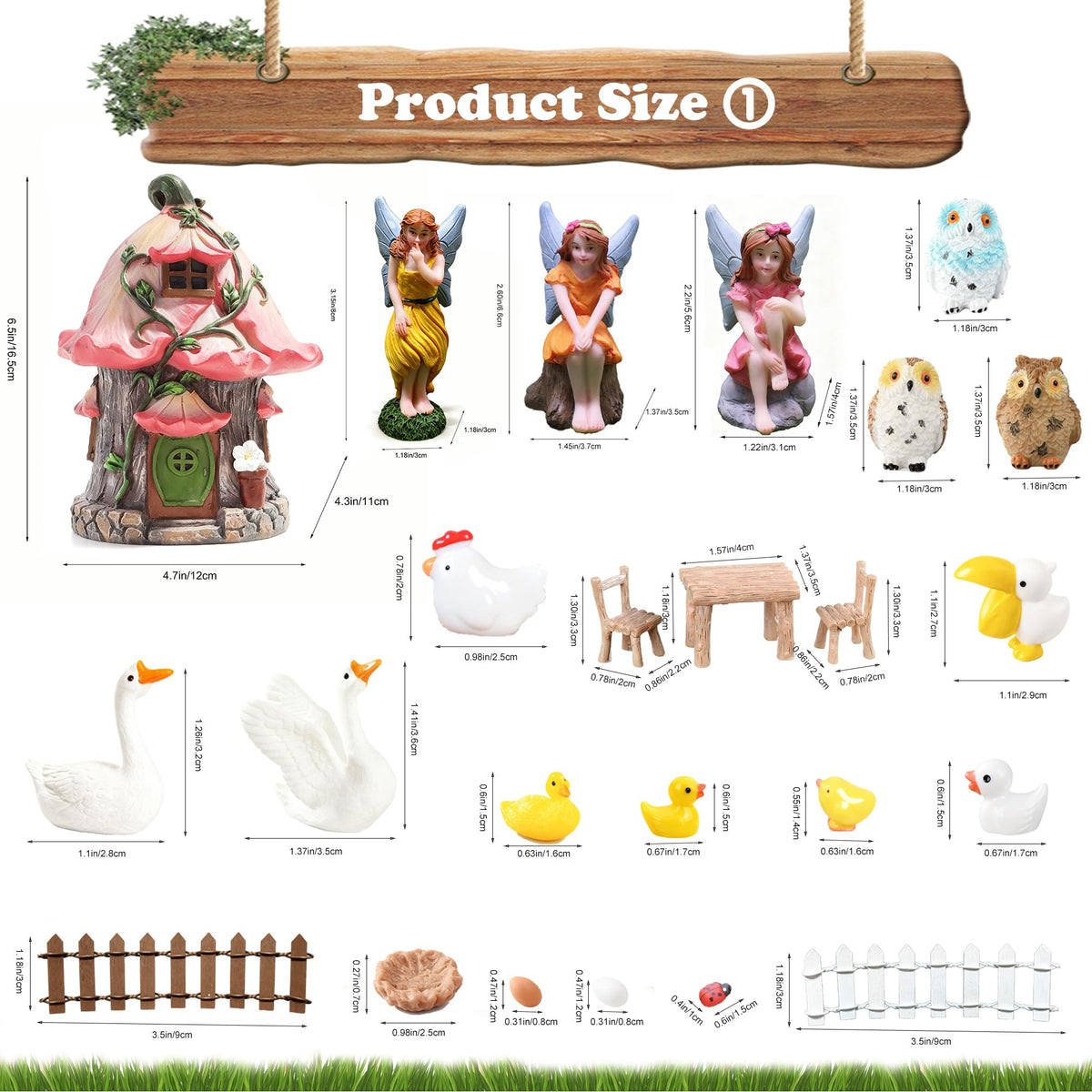 BLBYHO fairy elves figures for playful indoor terrariums.