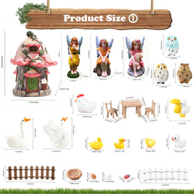 BLBYHO fairy elves figures for playful indoor terrariums.