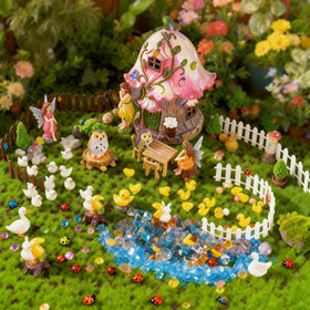 BLBYHO fairy house adds whimsical charm to outdoor garden decor.