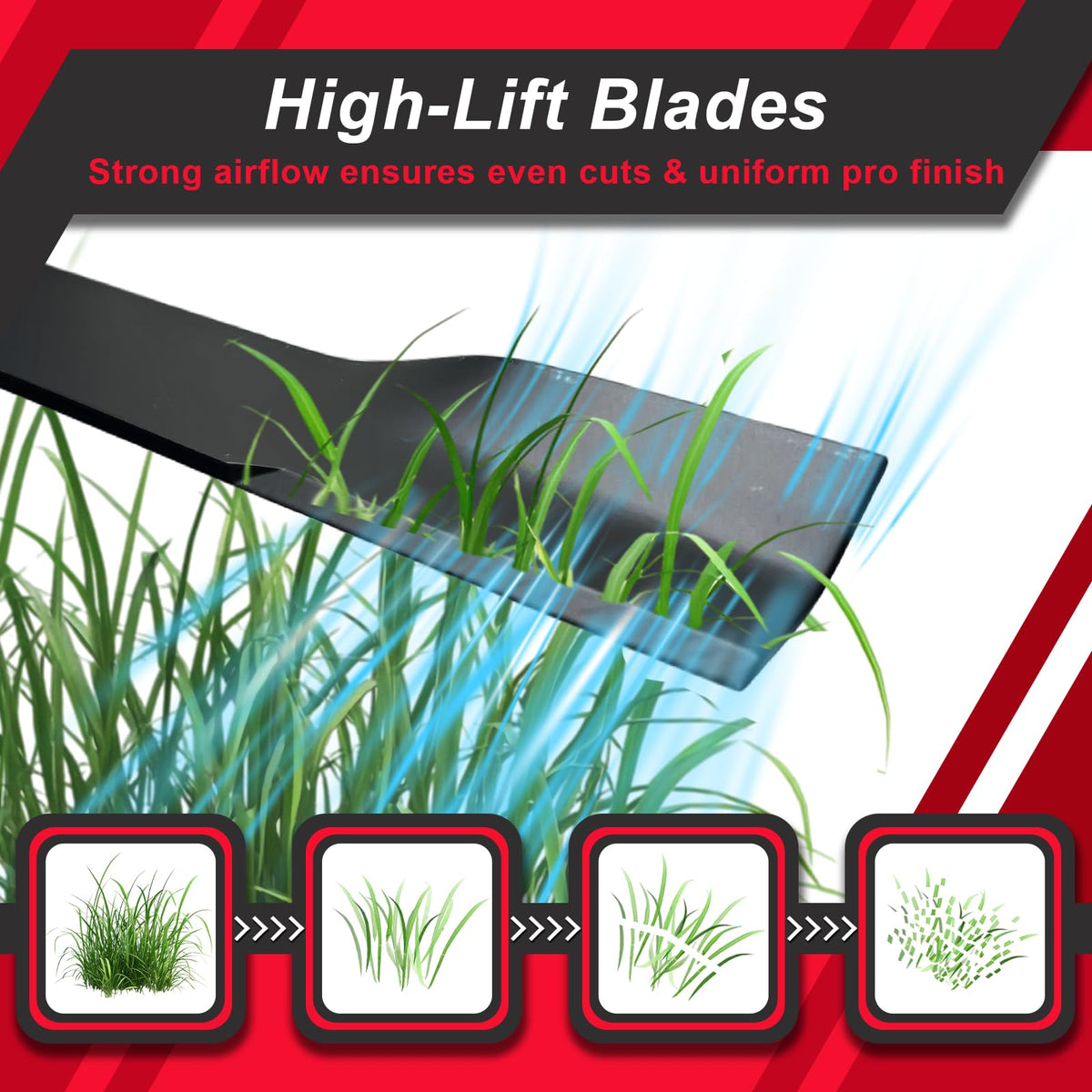 Enhanced air lift supports fast discharge and reduced clogging.