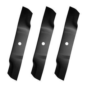 BLCE high lift blade cutting edge close-up for better bagging.
