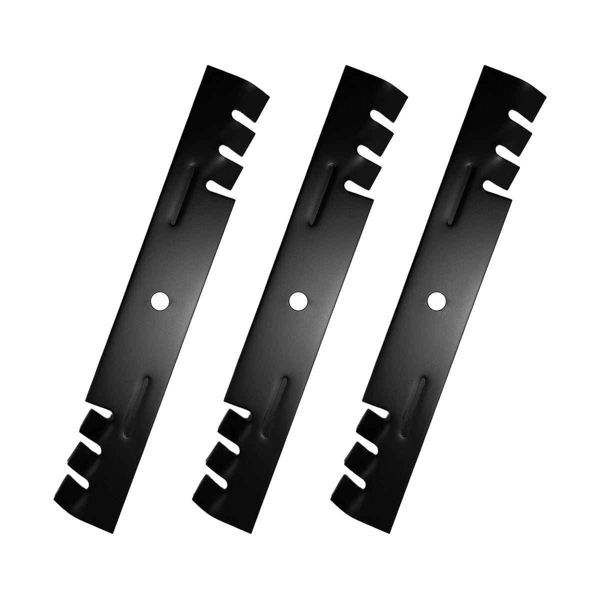 BLCE Hustler 48 deck blades shown for precise fit and efficient mowing.