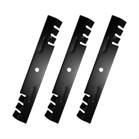 BLCE Hustler 48 deck blades shown for precise fit and efficient mowing.