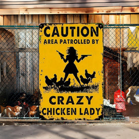 Bleihum outdoor weatherproof chicken sign suitable for garden and coop exterior