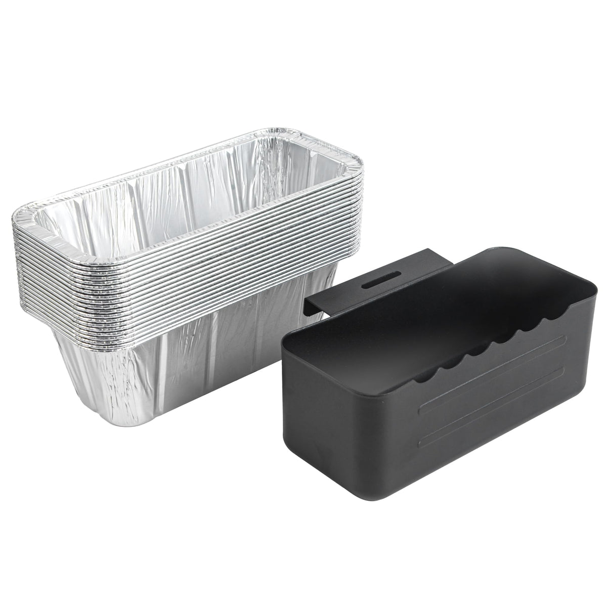 BLELEYLL drip tray mounted on a Blackstone griddle for clean grease collection