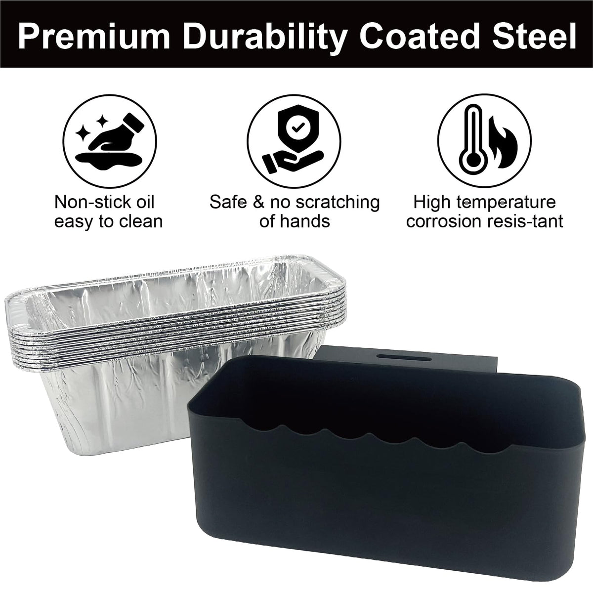 BLELEYLL foil drip pans catch drips and prevent mess on outdoor griddles.