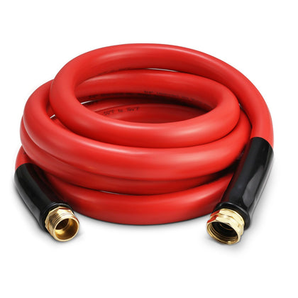 BLENDLITE garden hose 15 ft extended view highlighting length and flexibility for yard tasks.