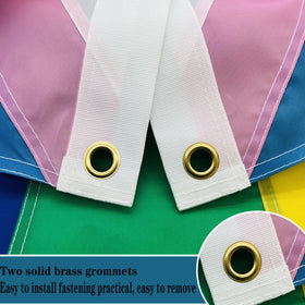 Bleshope pride flag uses two grommets for secure outdoor mounting