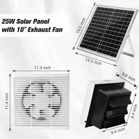 Blessny 10-inch shutter ventilation fan delivering strong air movement