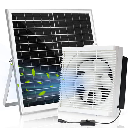 Blessny solar powered exhaust fan with 25W panel improving outdoor airflow