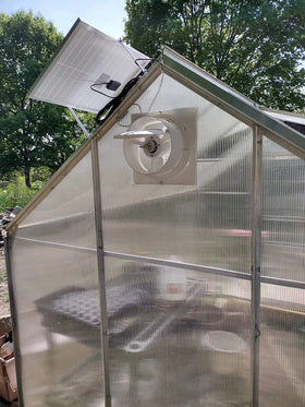 Blessny solar powered exhaust fan in chicken coop for better ventilation