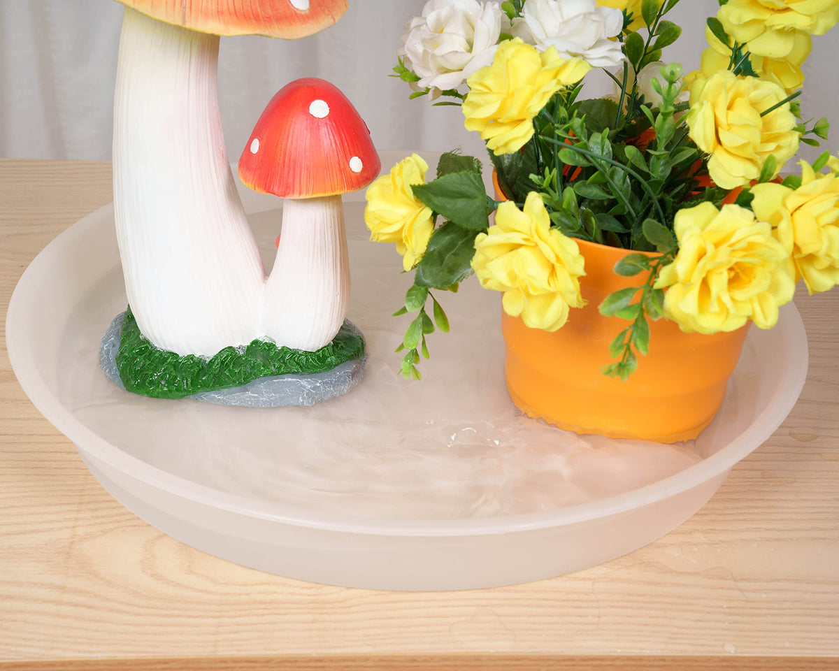 Bleuhome 12-inch clear plant saucer, bottom depth, 1.6 inches.