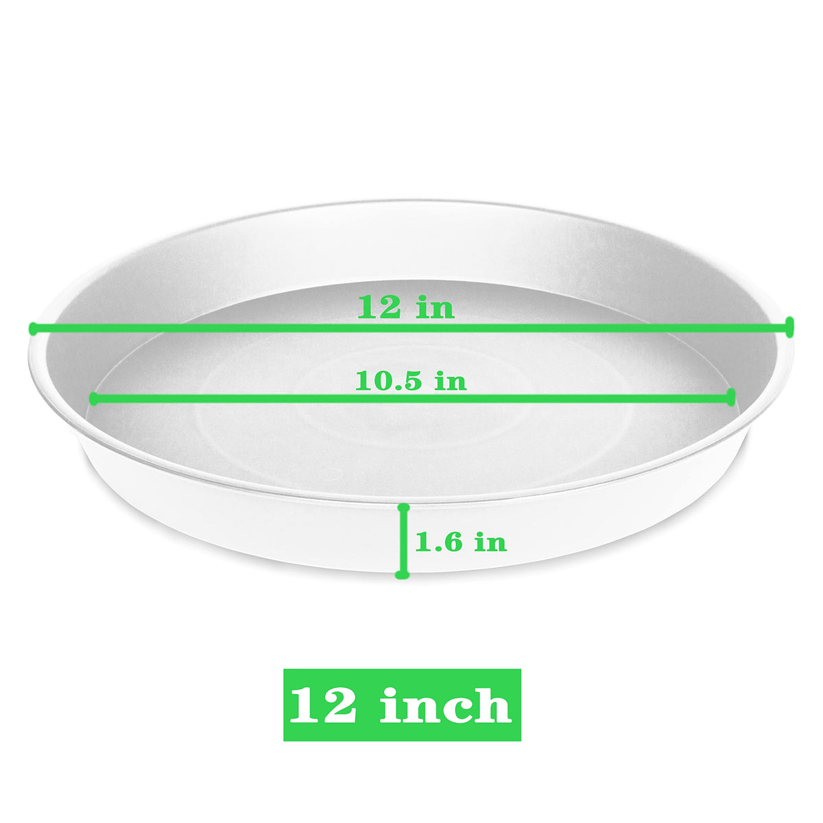 Bleuhome 12-inch cream plant saucer thickened durability lasts for years.