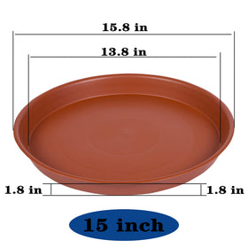Bleuhome four-pack plant saucers built from sturdy PP plastic for long-lasting use.