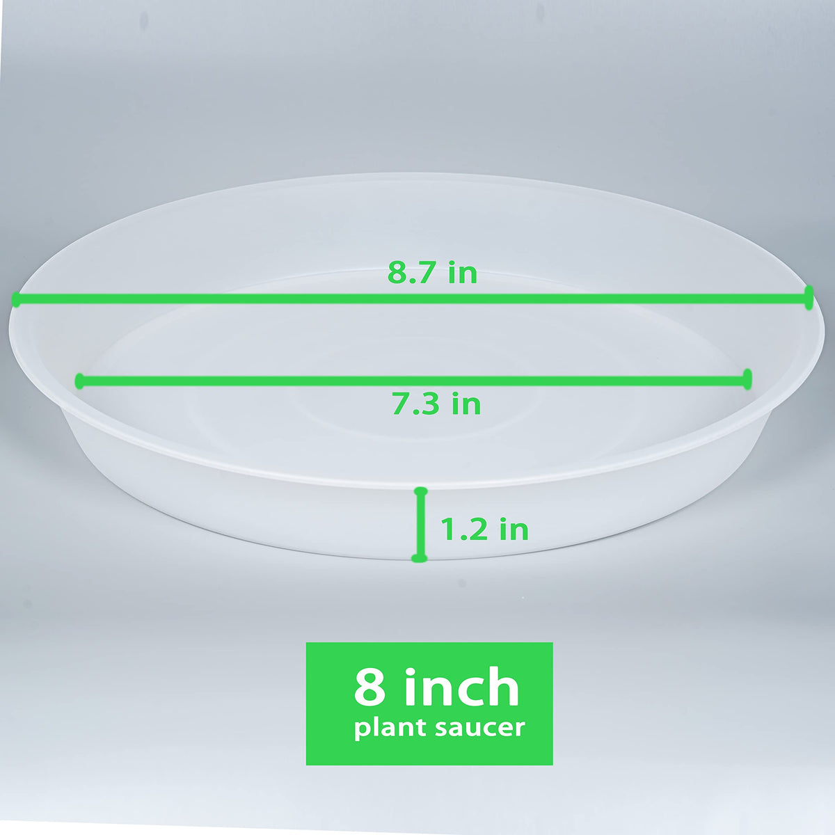 Bleuhome six-pack 8-inch clear plant saucers pack for organized gardening
