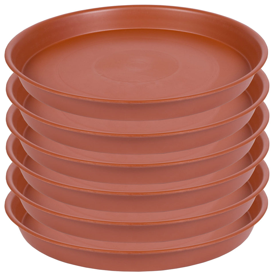 Bleuhome 8 inch plant saucer pack protecting surfaces from spills