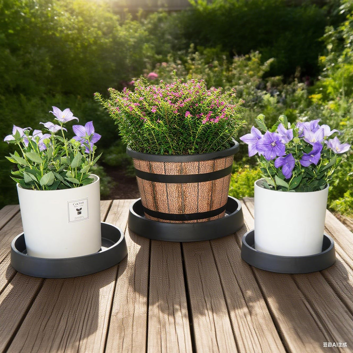 Bleuhome bird-bath use doubles as garden decor and water source.