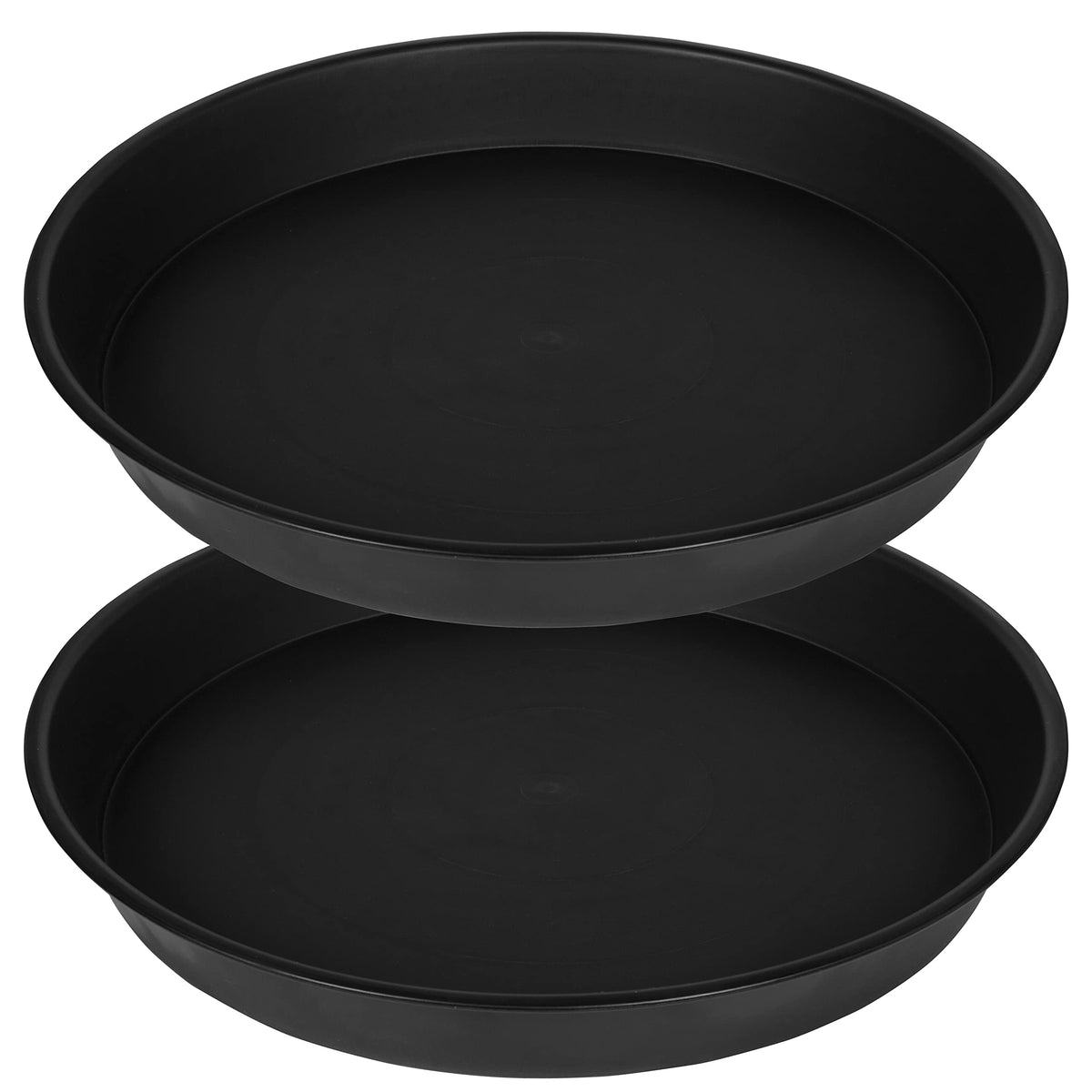 Bleuhome 19-inch black bird bath bowl top view, ideal for outdoor garden use