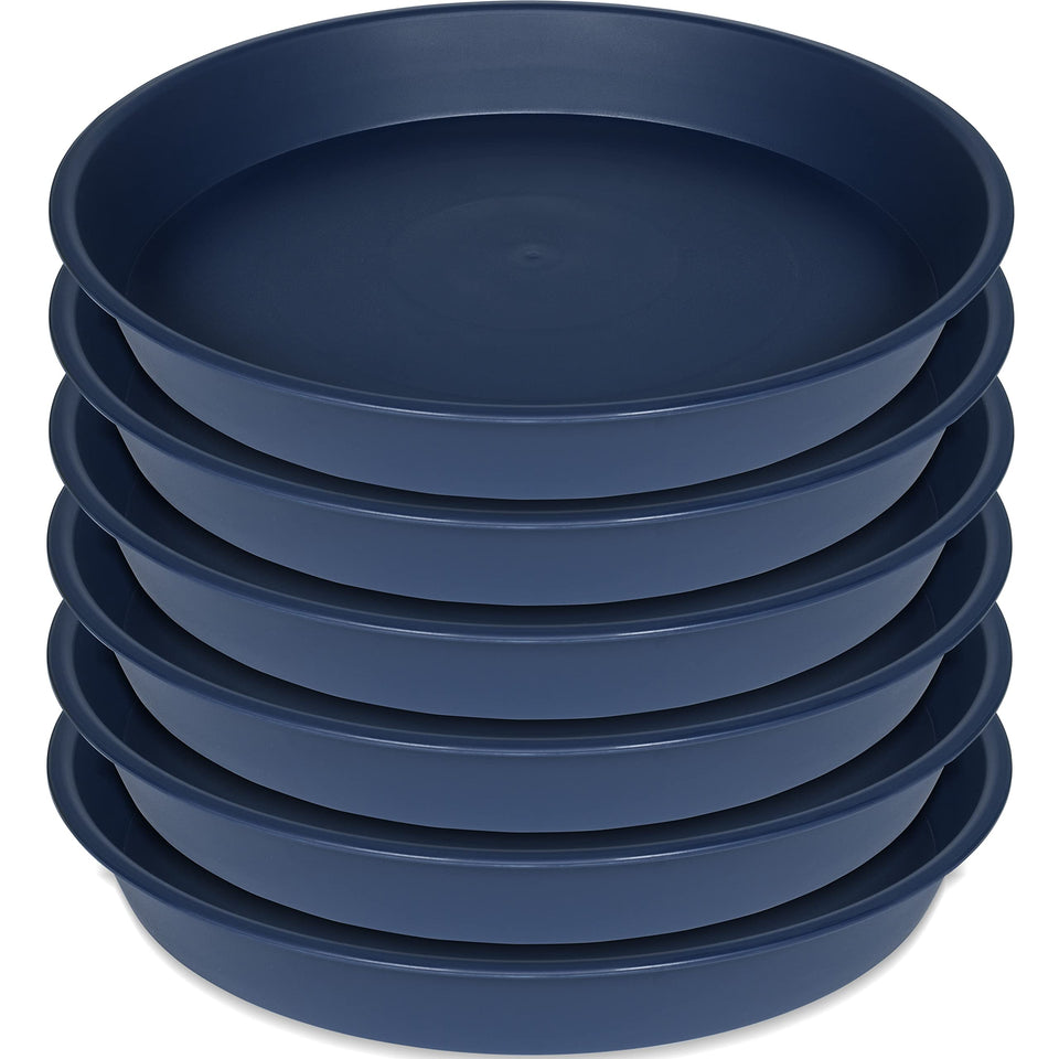 Bleuhome blue 4-inch plant saucer pack catches overflow and protects indoor surfaces.