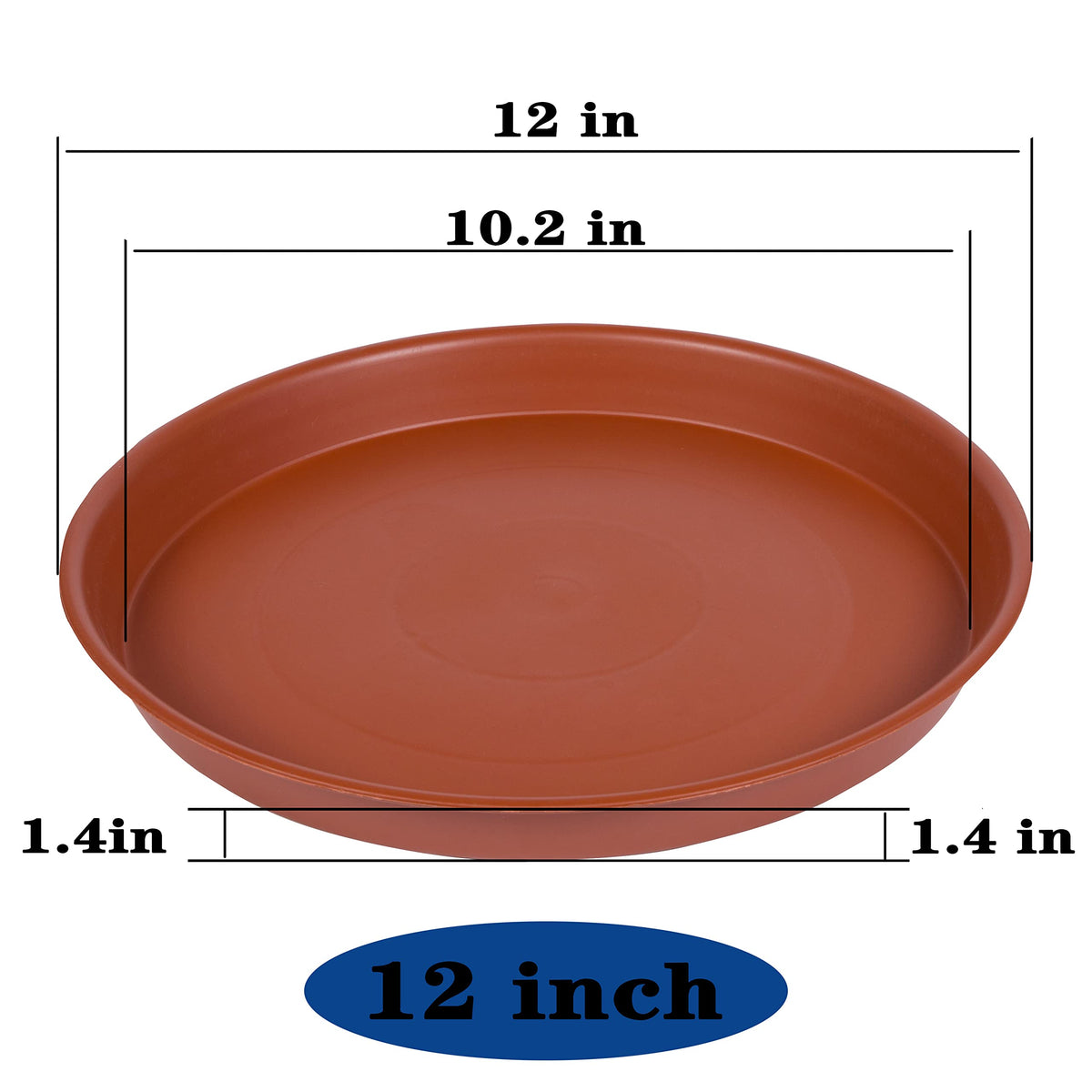 Bleuhome heavy-duty plastic plant saucer offers long-lasting use.