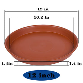 Bleuhome heavy-duty plastic plant saucer offers long-lasting use.