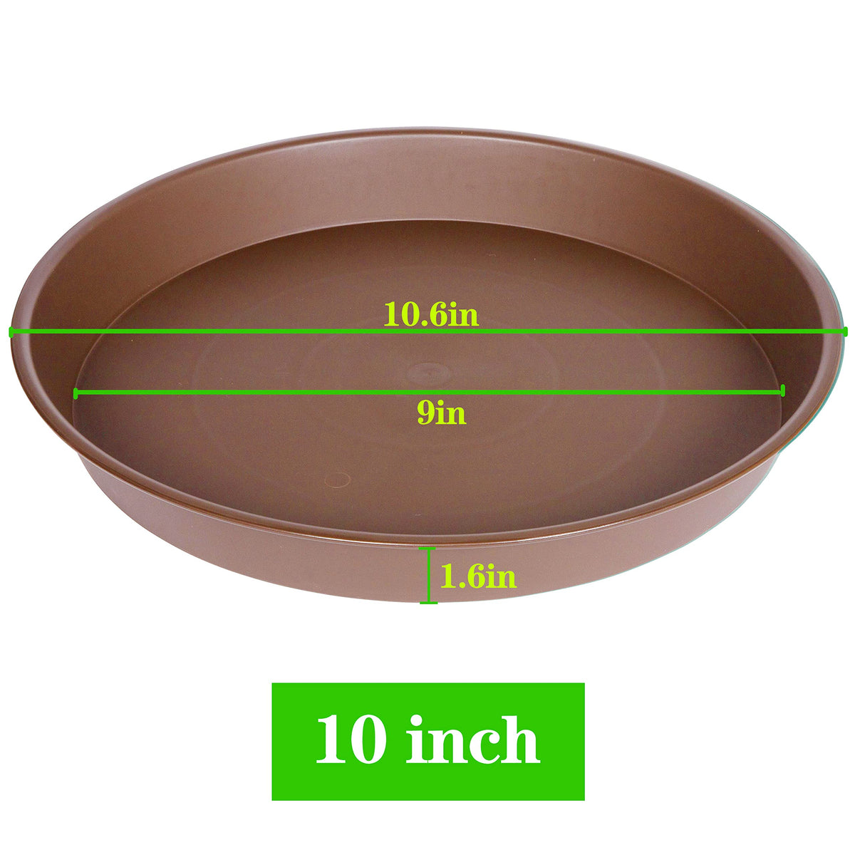 Bleuhome 10-inch plant saucer bottom view sturdy base for heavy pots
