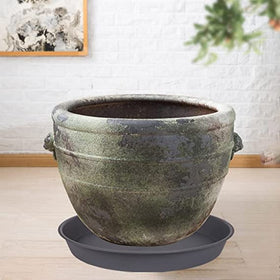 Bleuhome 12-inch gray tray keeps pots stable and reduces mess.