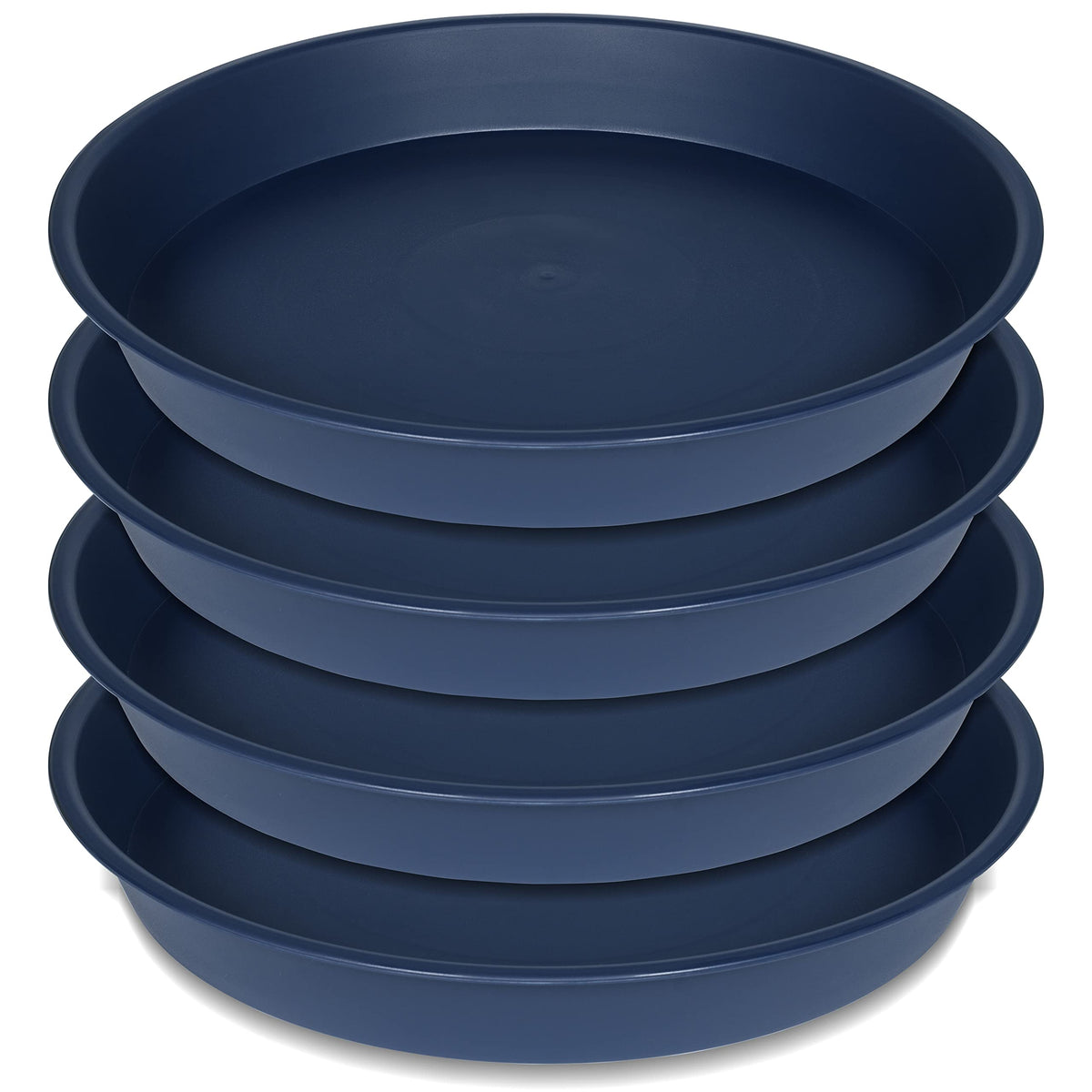 Bleuhome 14-inch white plant saucer pack for indoor pots keeps surfaces clean.