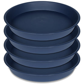 Bleuhome 14-inch white plant saucer pack for indoor pots keeps surfaces clean.