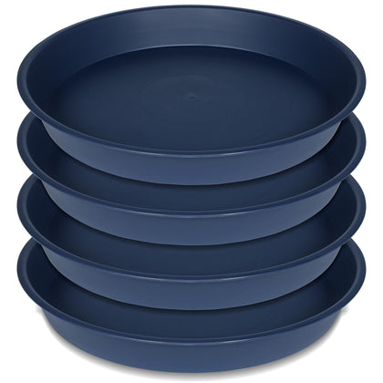 Bleuhome 14-inch white plant saucer pack for indoor pots keeps surfaces clean.